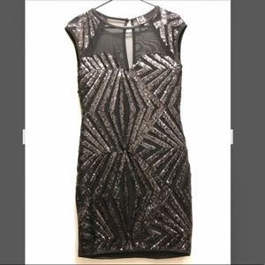 🌻 Black sequin cocktail dress
